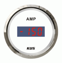 Digital Ammeter Gauge - Model - CEAR - ±150A - SS 316 - White - KY26103 - Kusauto